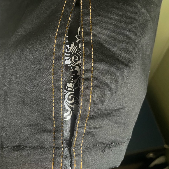 Karl Kani Black Trench Coat Sz L - Picture 6 of 12